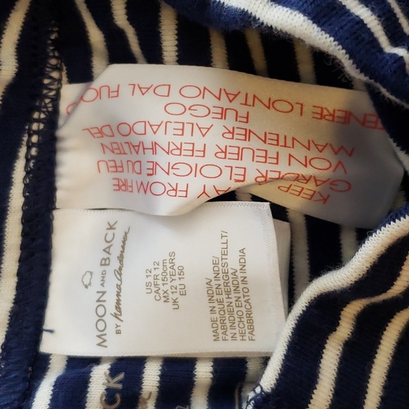 Moon and Back by Hannah Anderson Organic Cotton Christmas 2PC PJ'S Size 12 - Picture 6 of 10